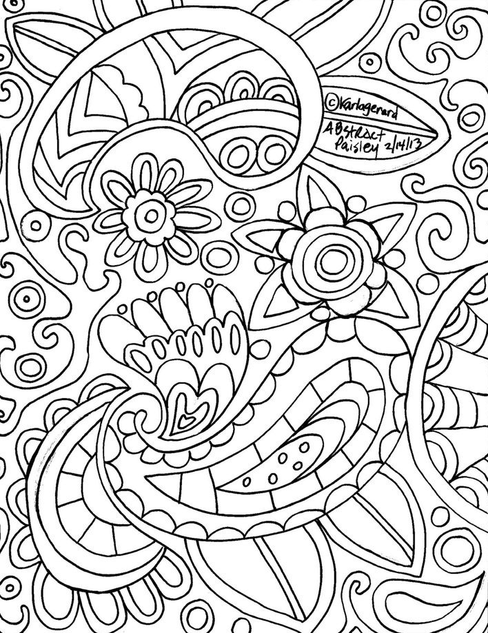 Easy Paisley Coloring Pages 708x919 Easy Paisley Coloring Pages
