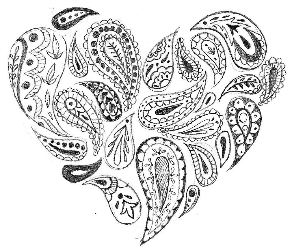 Adult Love Paisley Coloring Pages To Free Printable And Download 1011x866 Adult Love Paisley Coloring Pages To Free Printable And Download