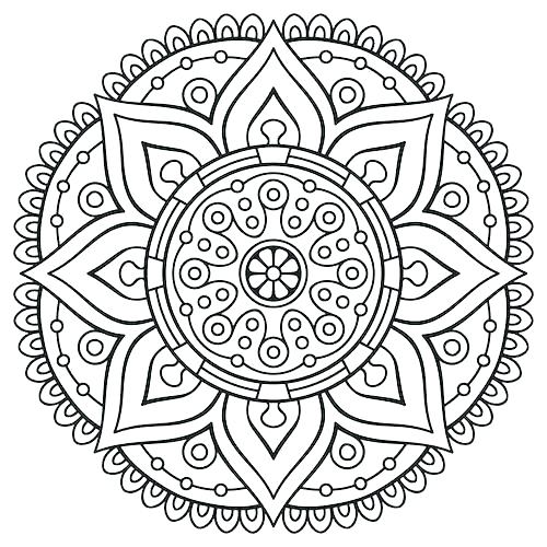 500x500 Mandala Coloring Pages For Adults Also Free Mandala Coloring Pages