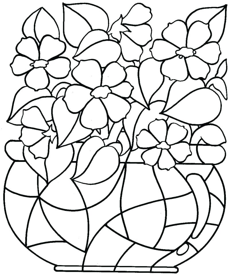 805x963 Easy Flower Coloring Pages Download Flower Coloring Pages Flower