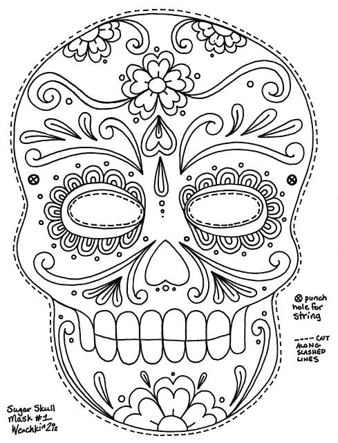 Dia De Los Muertos Coloring Pictures Day Of The Dead Skull 489x640 Dia De Los Muertos Coloring Pictures Day Of The Dead Skull