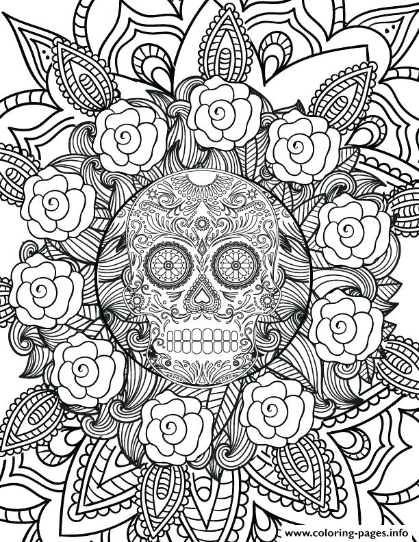 Coloring Pages For Adults Skulls at GetColorings.com | Free printable ...