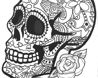Adult Coloring Pages Abstract Skull 340x270 Adult Coloring Pages Abstract Skull