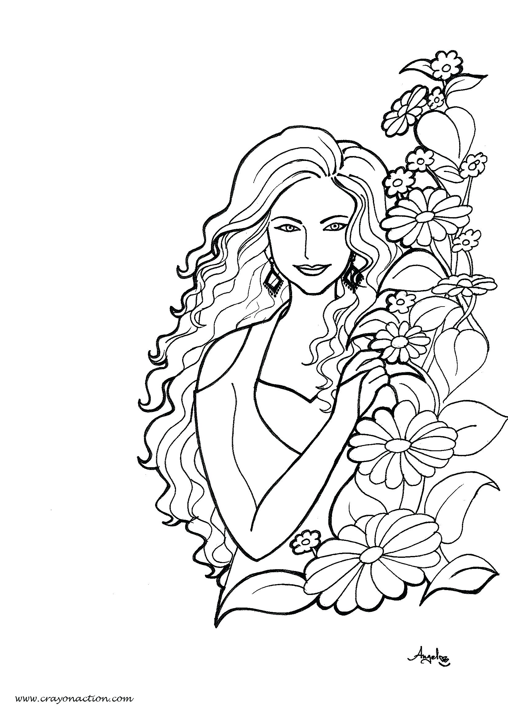 1654x2344 Fresh Asian Woman People Women Coloring Pages Leri Co Intended