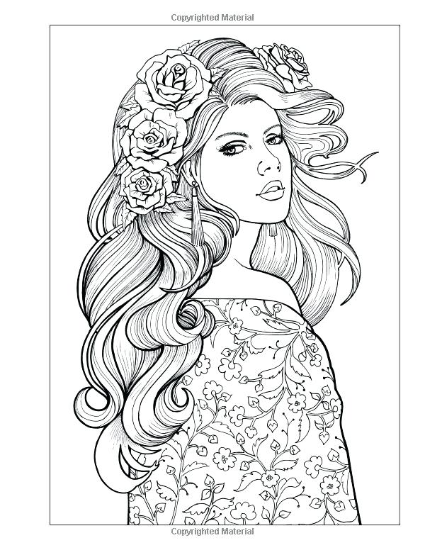 600x776 Woman Coloring Pages Woman By Coloring Pages Free Printable