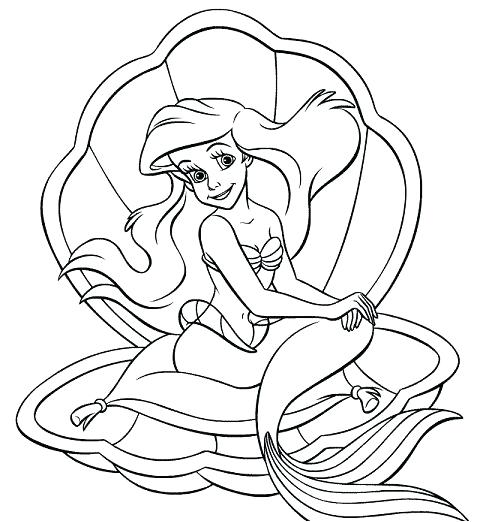 486x522 Disney Printable Coloring Pages Ariel Princess The Mermaid
