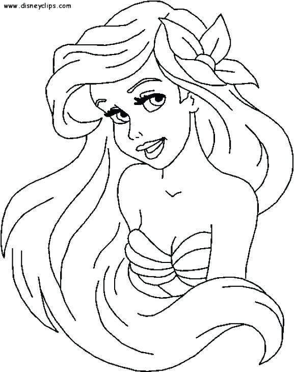 577x730 Ariel From The Little Mermaid Coloring Page Free Printable