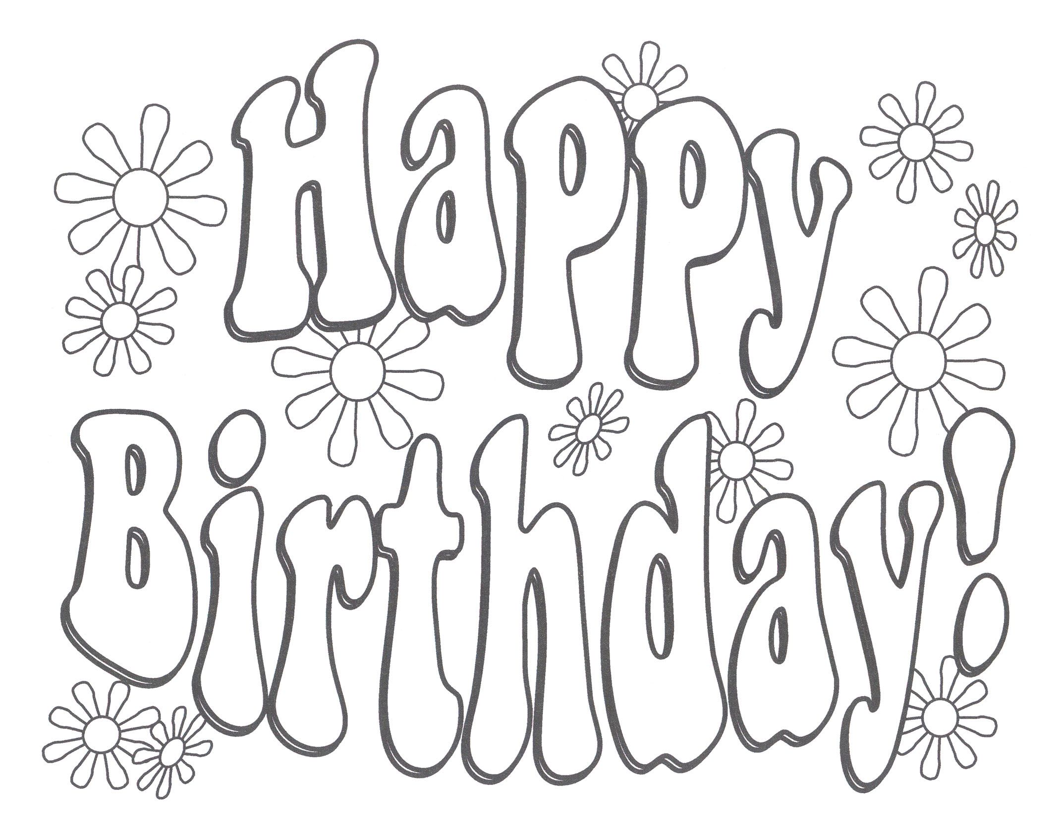 2139x1690 Easy Birthday Coloring Pages For Aunts 14 Happy Kids Print Color