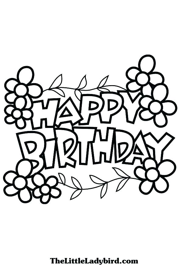 618x874 Happy Birthday Color Pages Birthday Coloring Pages For Aunts