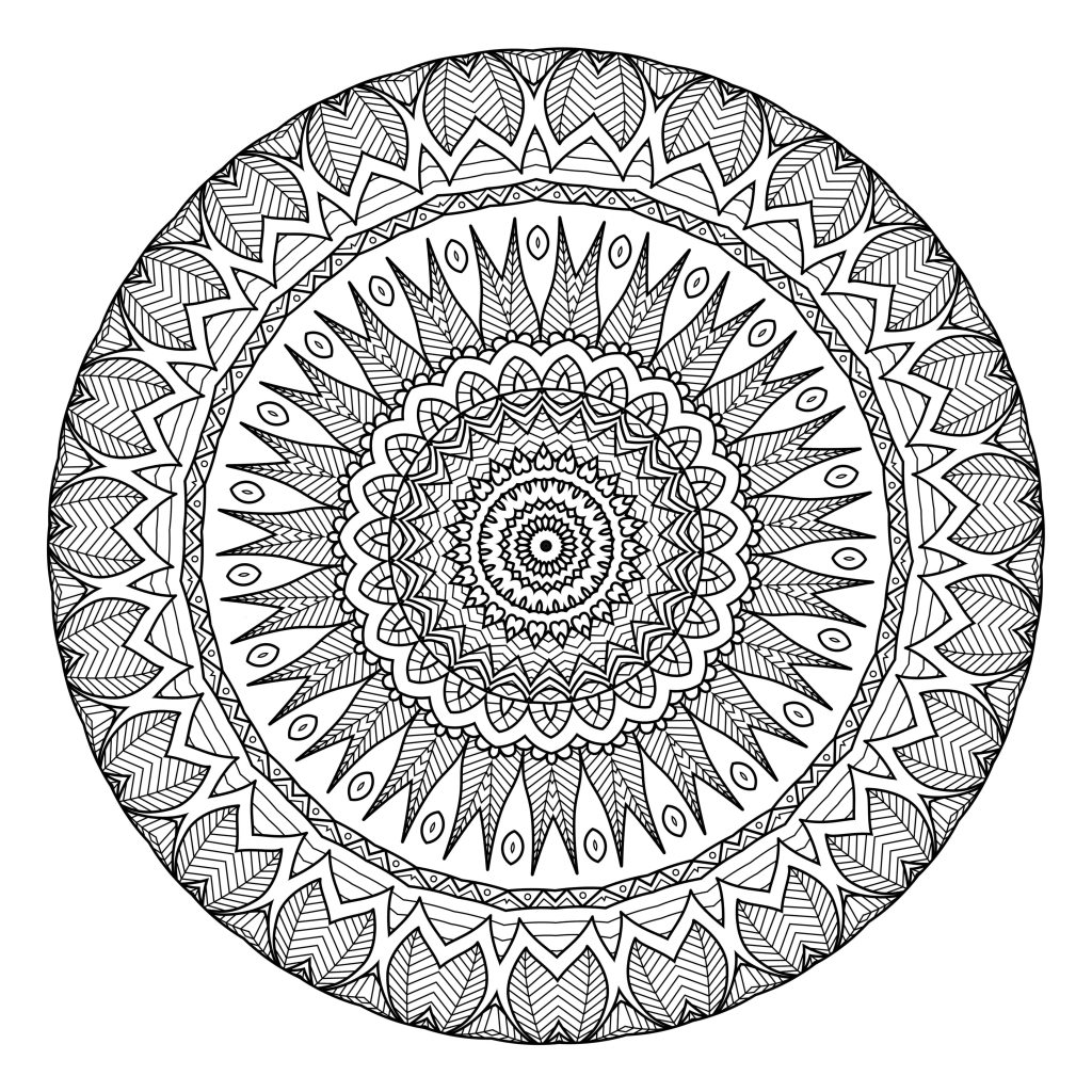 1024x1024 5 Free Printable Coloring Pages Mandala Templates The Maven Circle