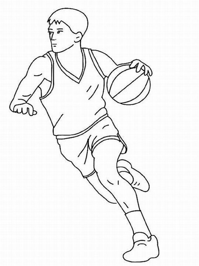Kids Basketball Coloring Pages Sport Coloring Pages 646x862 Kids Basketball Coloring Pages Sport Coloring Pages
