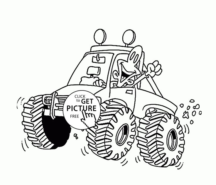 736x630 Mejores 86 De Monster Truck Coloring Pages En