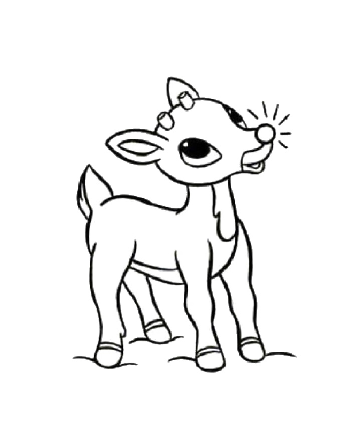 Christmas Reindeer Coloring Pages For Kids 722x850 Christmas Reindeer Coloring Pages For Kids