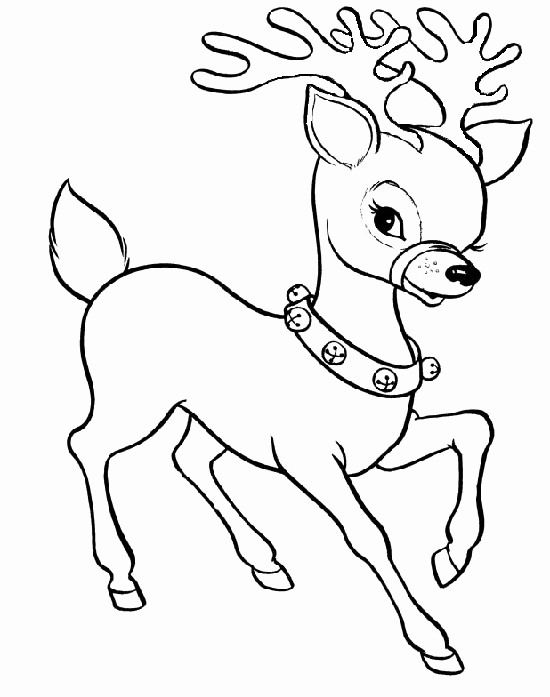 Coloring Pages For Christmas Reindeer at GetColorings.com | Free