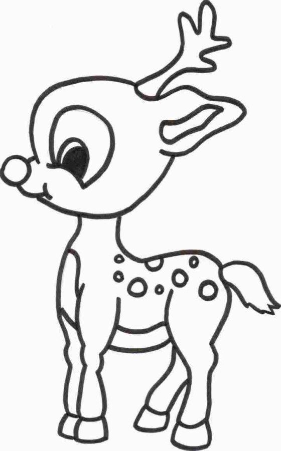 Cute Baby Reindeer Coloring Page 560x900 Cute Baby Reindeer Coloring Page