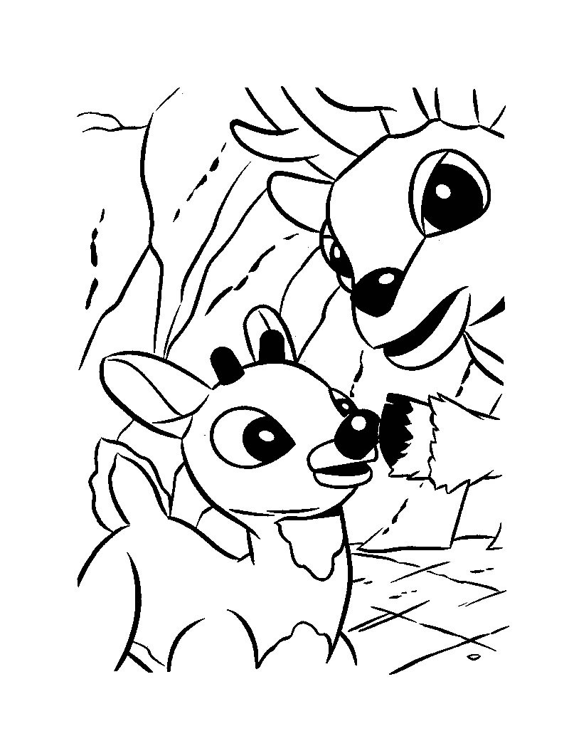 Rudolph And His Dad Donner Coloring Pages 800x1034 Rudolph And His Dad Donner Coloring Pages