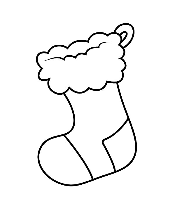 Christmas Stockings Contain With Sweet Coloring Pages 600x746 Christmas Stockings Contain With Sweet Coloring Pages