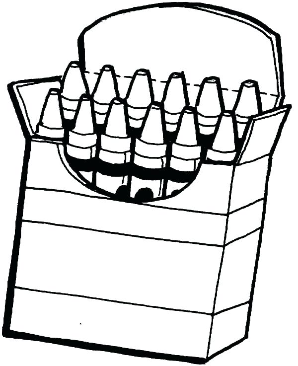 600x737 Crayons Coloring Pages Box Crayons Coloring Pages For Kids Crayola