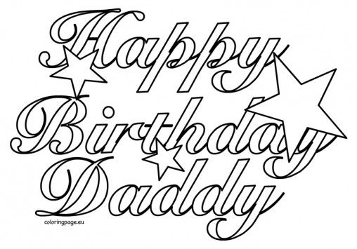 Coloring Pages For Dads Birthday