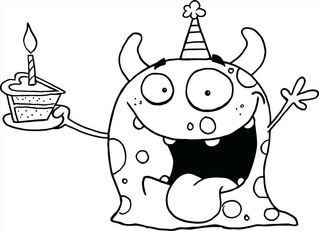 1023x741 Happy Birthday Coloring Page Good Happy Birthday Coloring Page