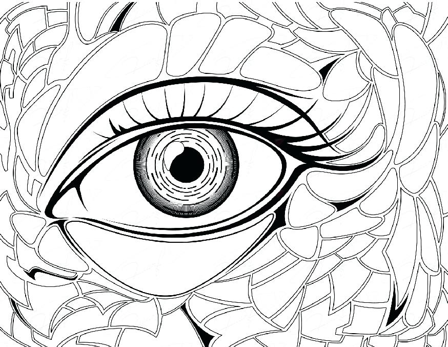 874x676 Eye Coloring Page Eye Brawl Colouring Pages