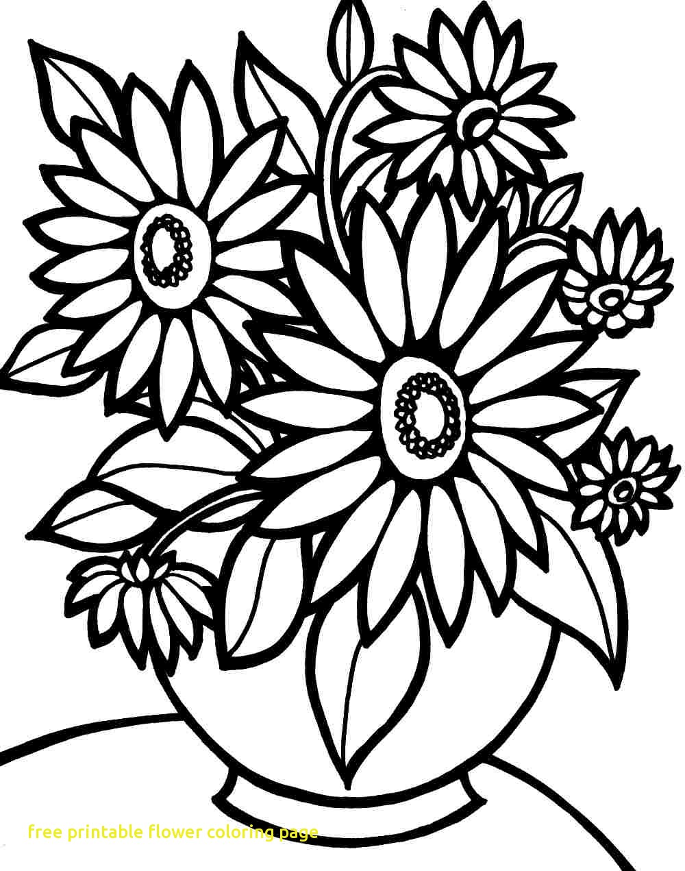 1000x1271 Free Printable Flower Coloring Page With 36 Free Coloring Pages