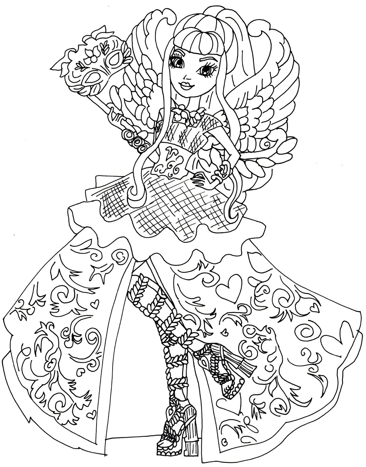 1255x1600 Neoteric Ideas Ever After High Coloring Pages Printable Games