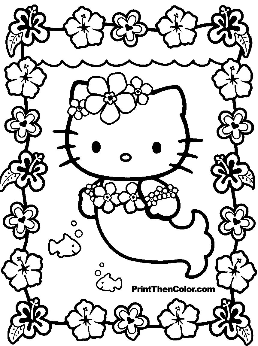 859x1152 Hello Kitty Coloring Pages Online