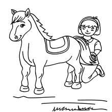 Girl And Horse Coloring Pages 220x220 Girl And Horse Coloring Pages