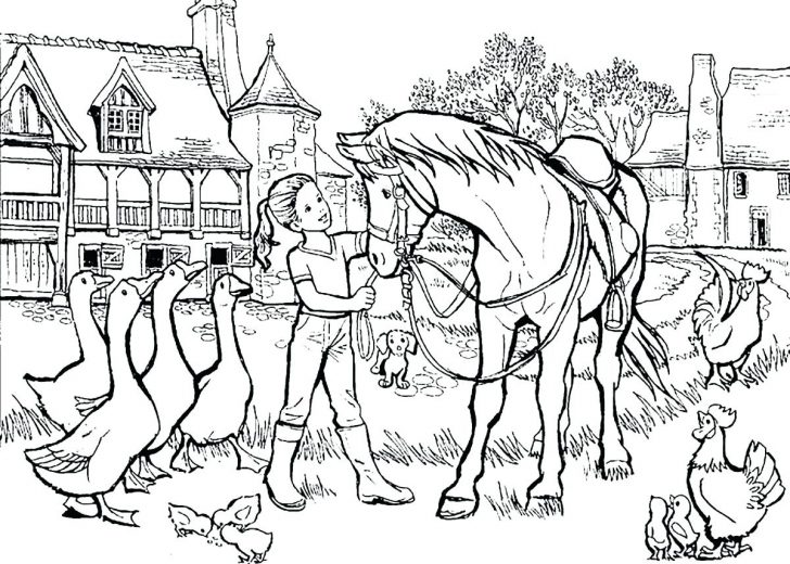 Horses Coloring Page Pages To Print In For Kids With Full Free 728x520 Horses Coloring Page Pages To Print In For Kids With Full Free