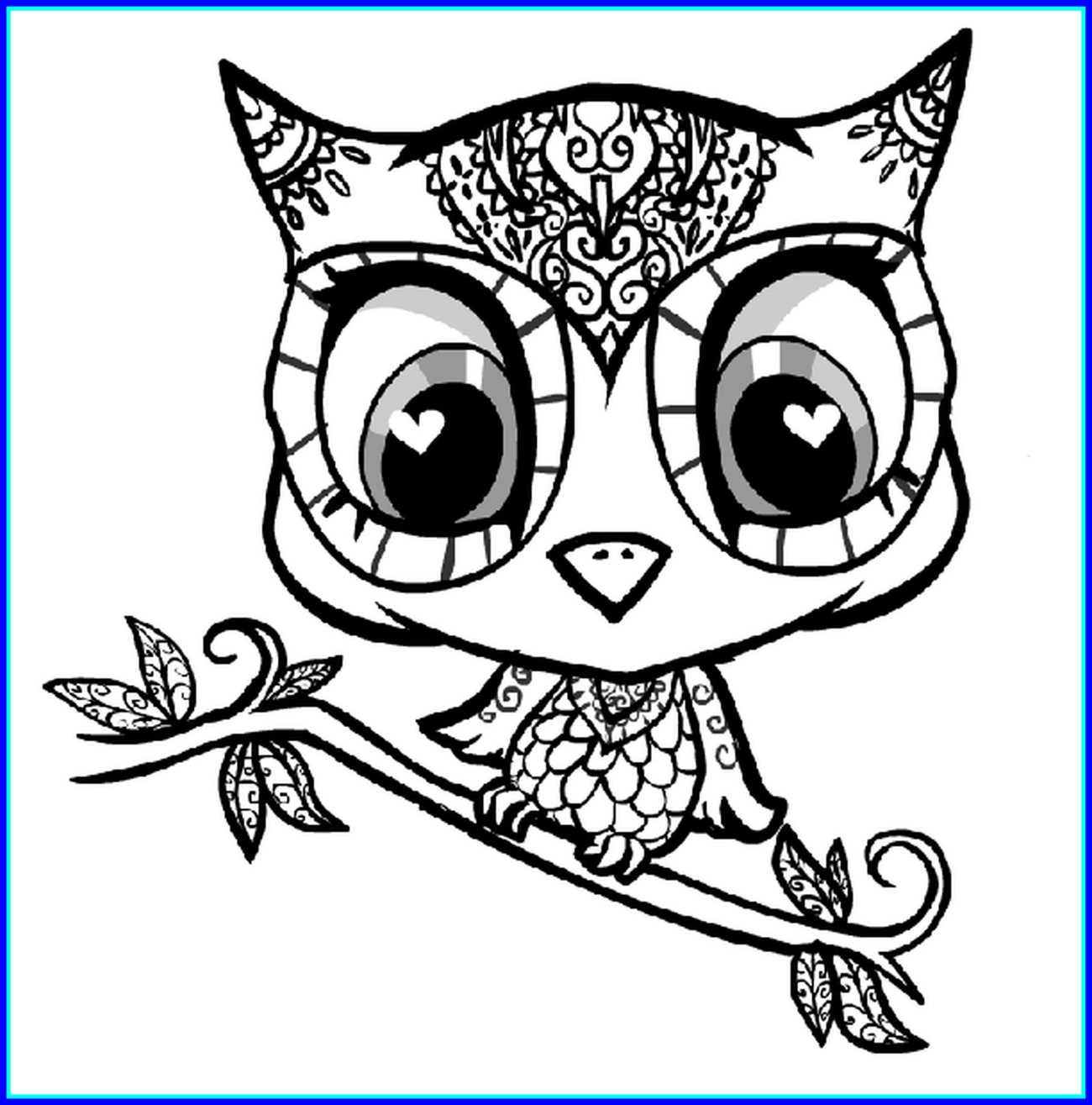 1300x1315 Stunning Cute Coloring Pages Best On For Owl To Print Style