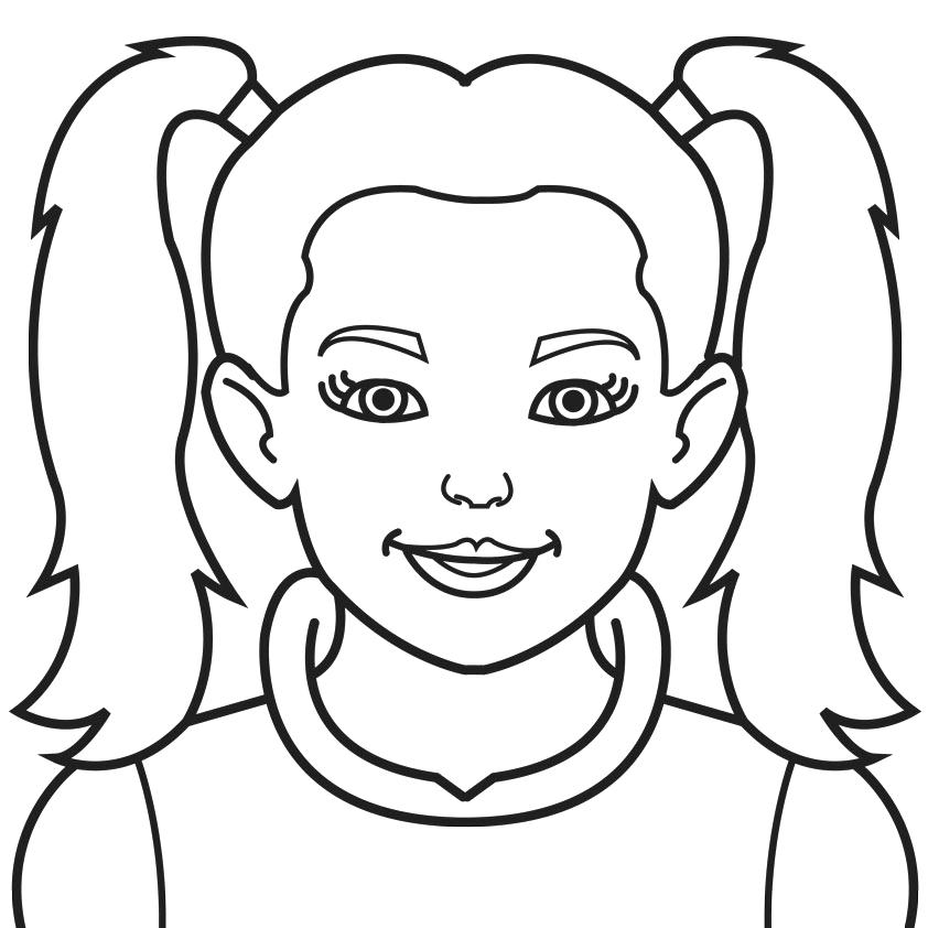 842x842 Elegant Little Girl Coloring Pages And Best Photos Of Little Girl