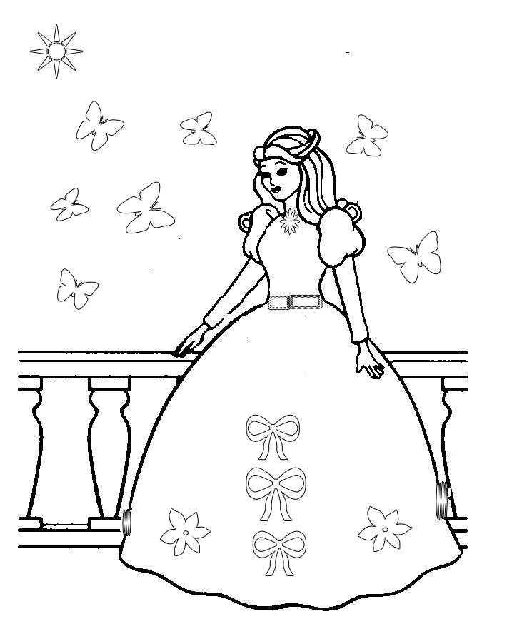 710x895 Little Girl Coloring Pages