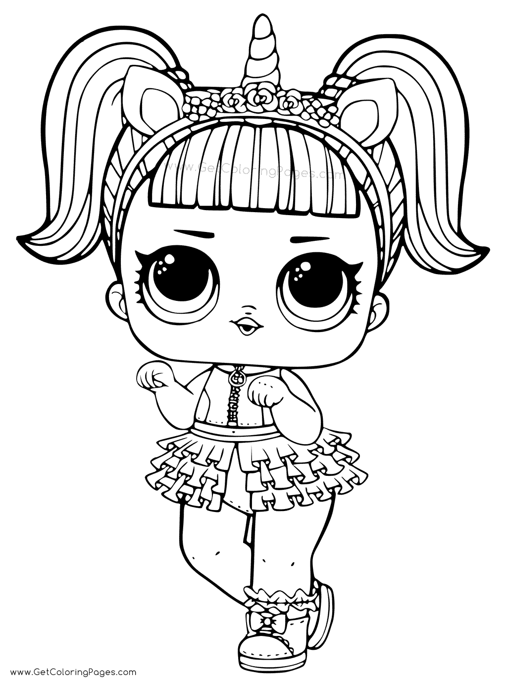 1024x1380 Unicorn Lol Doll Coloring Page For Girls