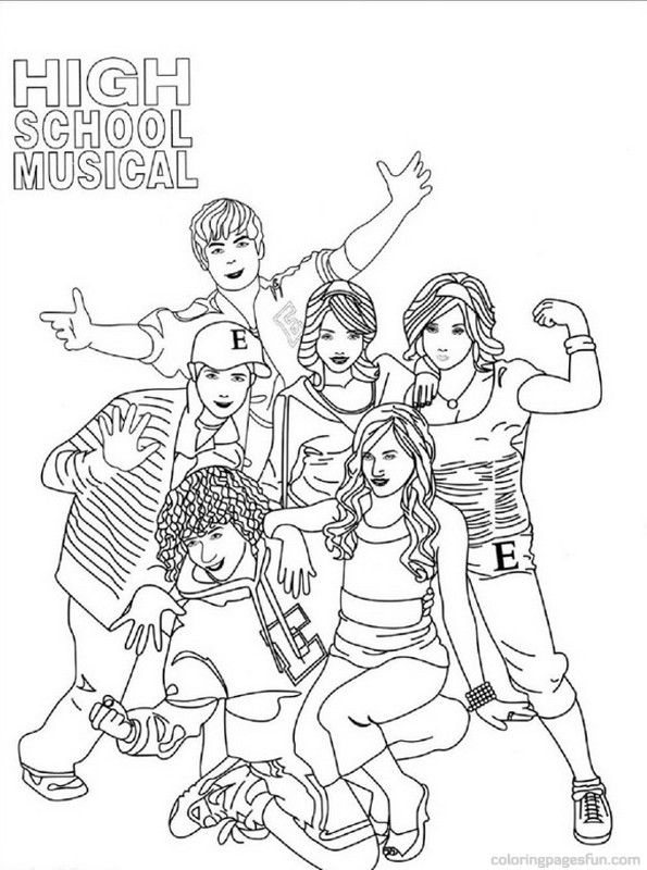 595x800 High School Musical Coloring Pages 3
