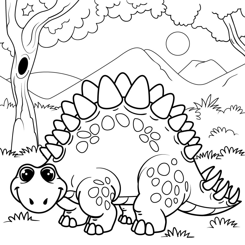 1025x1025 Dinosaur Coloring Pages For Kids