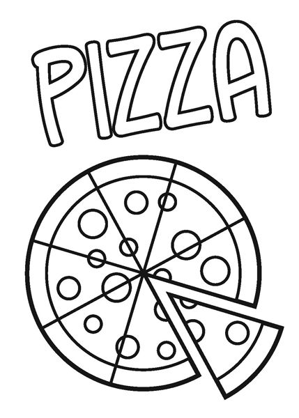 Pizza Coloring Pages Kids Printable 429x600 Pizza Coloring Pages Kids Printable