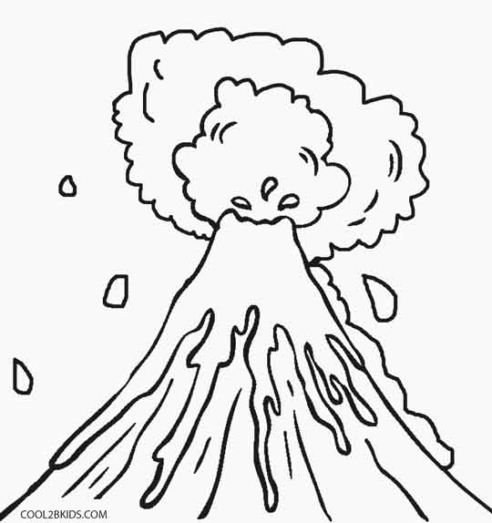 Printable Volcano Coloring Pages For Kids Cool2bkids 540x574 Printable Volcano Coloring Pages For Kids Cool2bkids