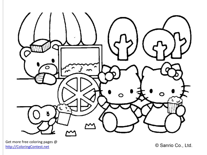 728x546 Free Download Colouring Book Free Hello Kitty Coloring Fabulous