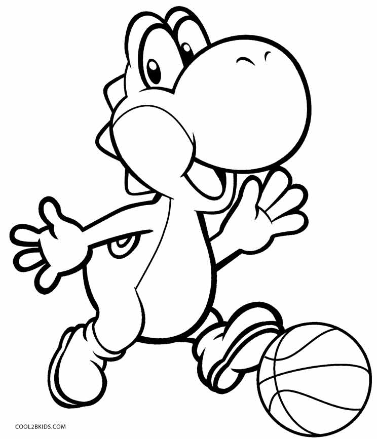 744x867 Print Yoshi Coloring Pages