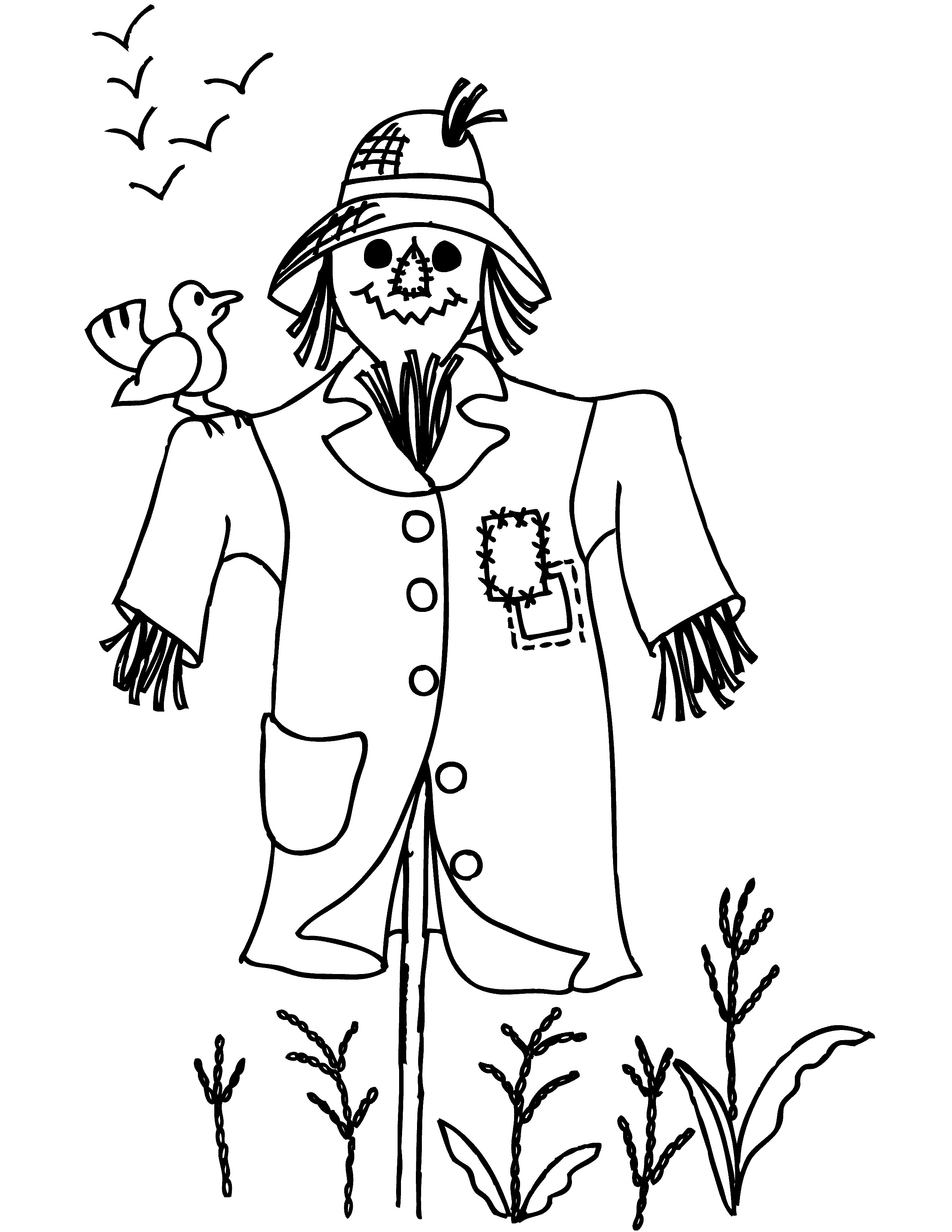 Scarecrow Coloring Page Free Printable Easy Wizard Of Oz Tornado 2550x3300 Scarecrow Coloring Page Free Printable Easy Wizard Of Oz Tornado