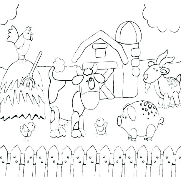 615x615 Farm Animals Colouring Baby Farm Animals Coloring Pages Farm