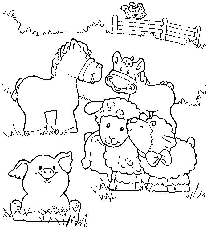 672x744 Farm Coloring Pages For Kids Farm Animals Coloring Pages Also
