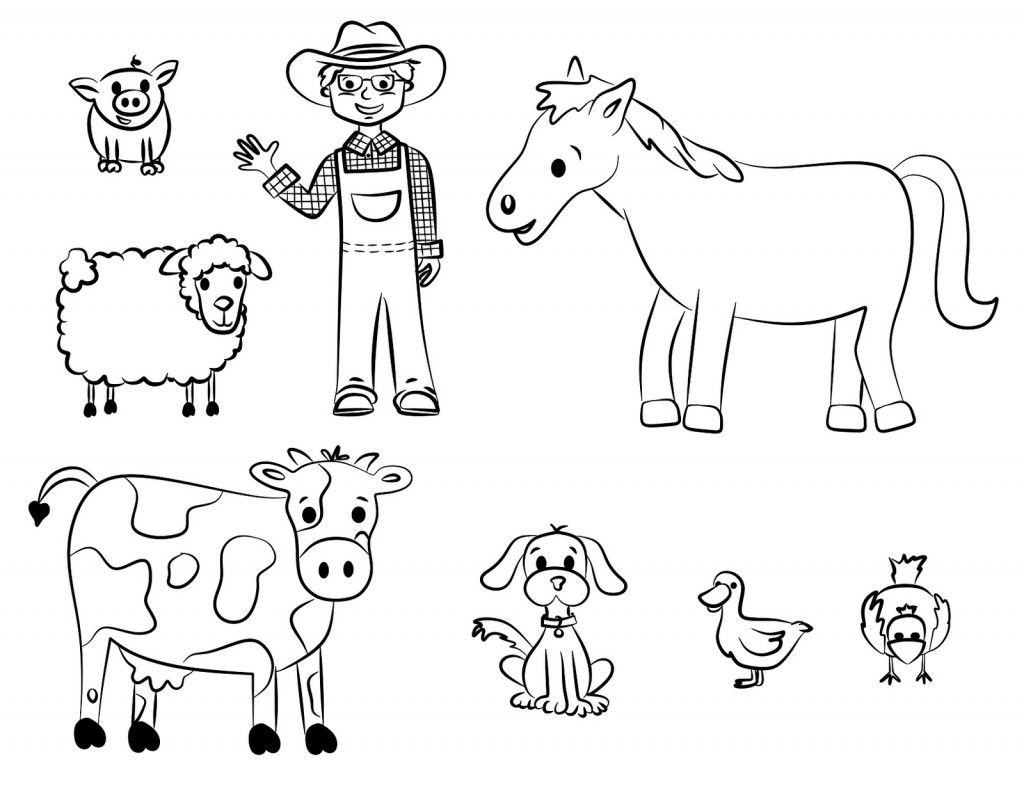 1024x791 Free Printable Farm Animal Coloring Pages For Kids Animales De