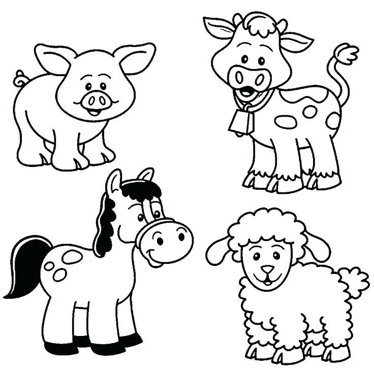 736x735 Animal Coloring Pages To Print Farm Animals Coloring Pages
