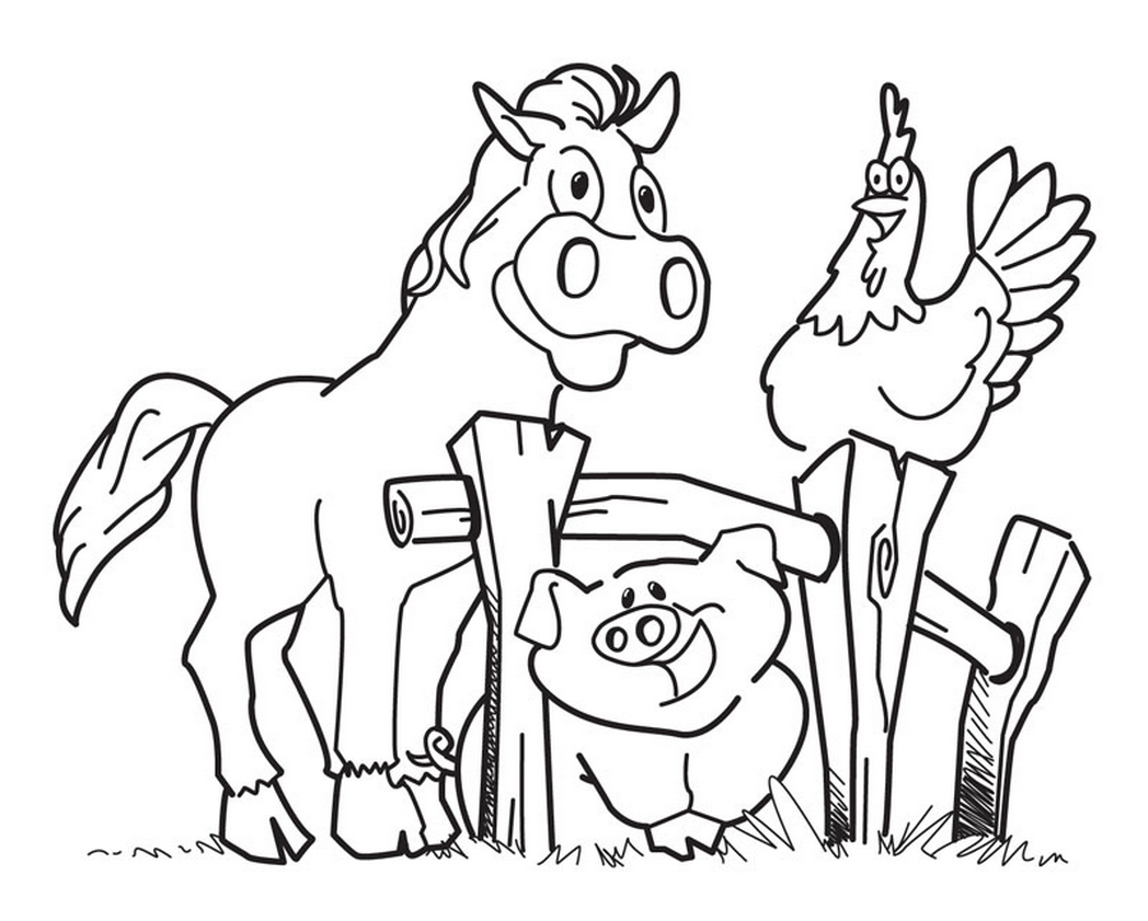 1048x841 Farm Animals Coloring Pages Free Printable 489200 Free Printable
