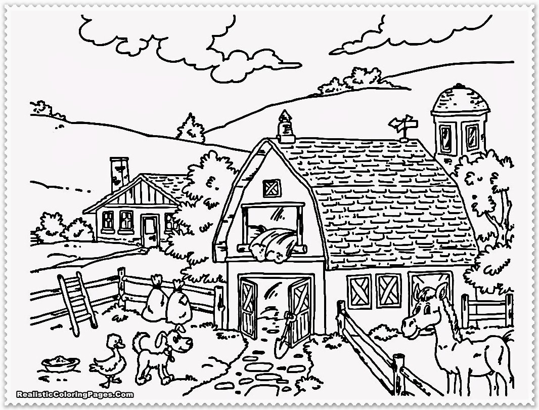 1066x810 Awesome Farm Animal Coloring Pages For Toddlers Gallery