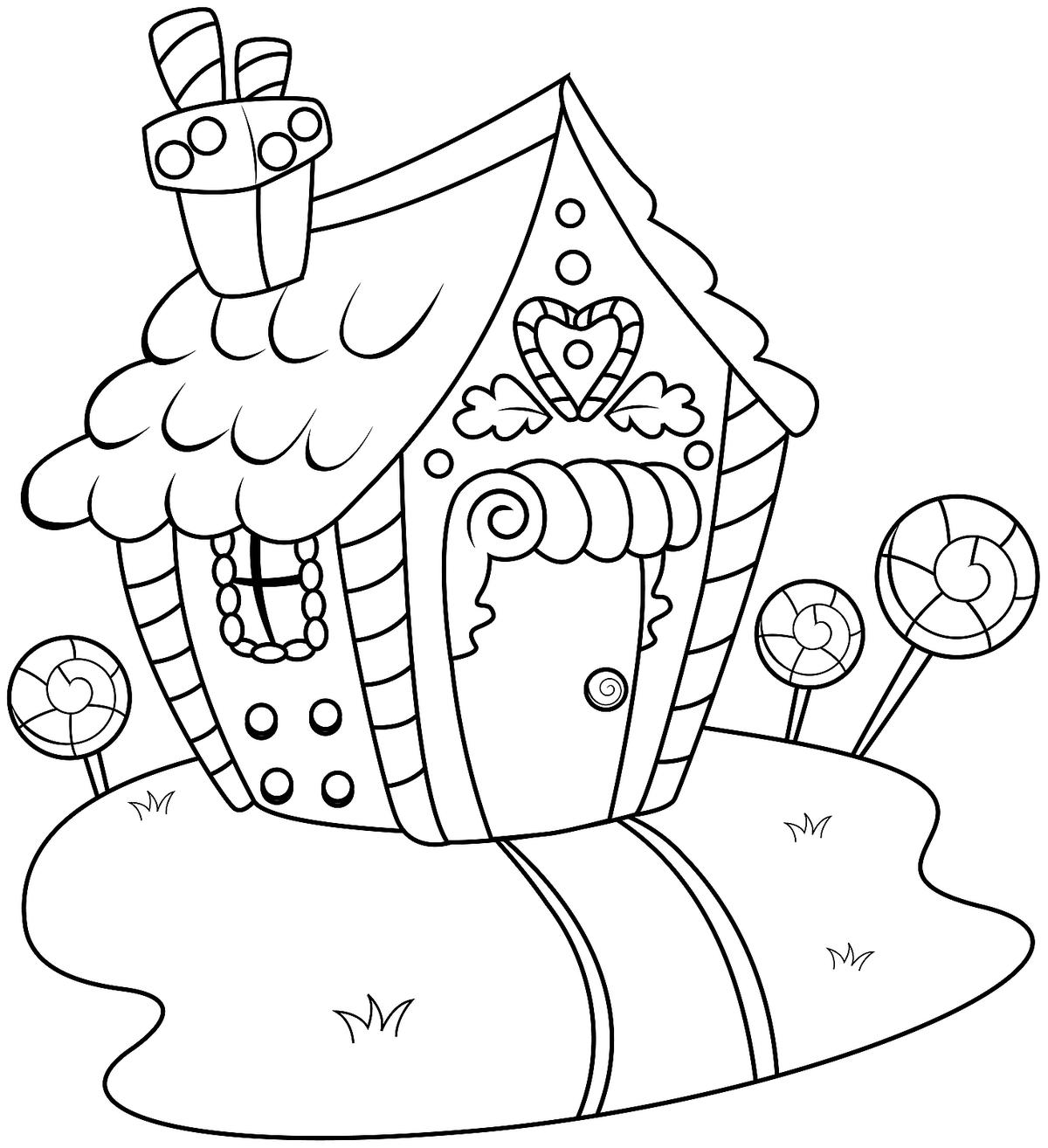 1200x1314 Gingerbread House Coloring Pages Printable Coloring, Activity