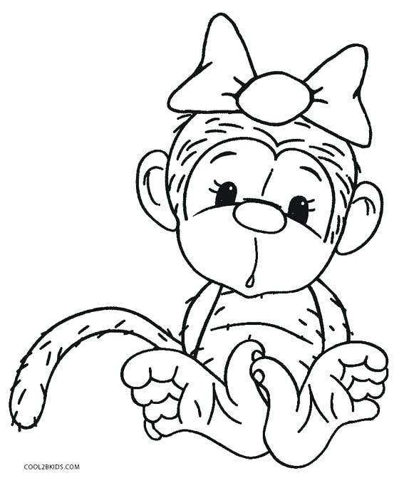 567x671 Printable Monkey Coloring Pages
