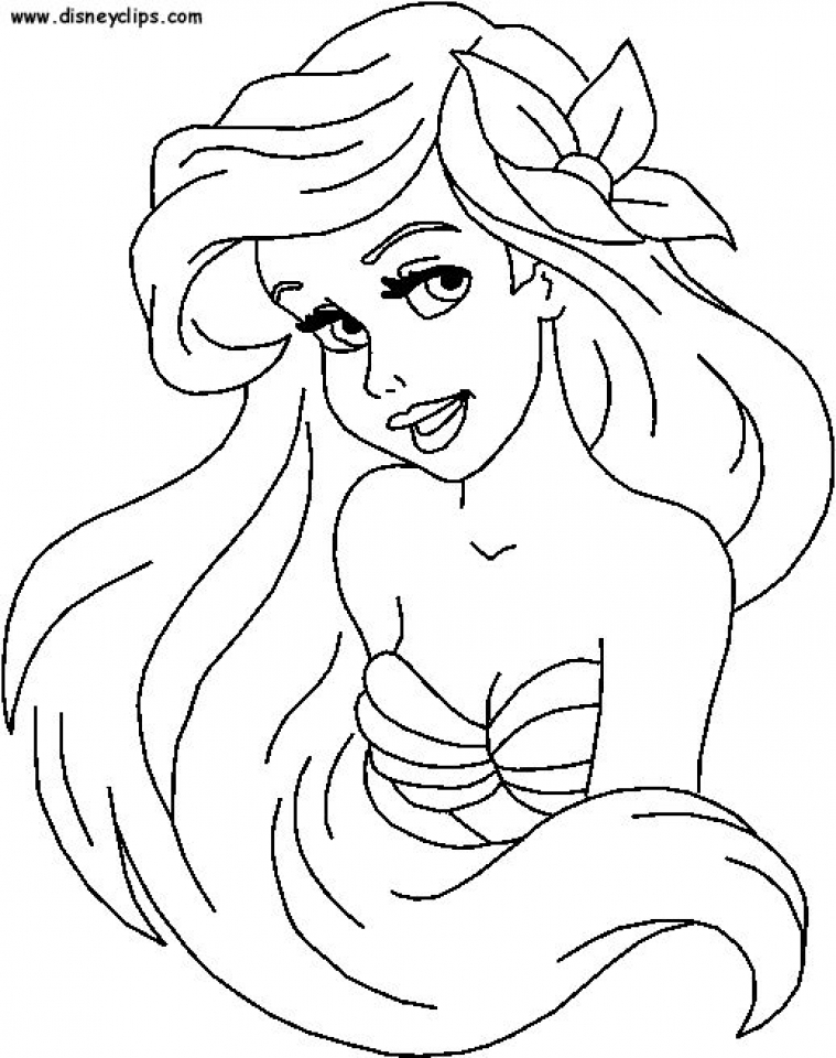 759x960 Little Mermaid Coloring Pages Disney 75 With Little Mermaid